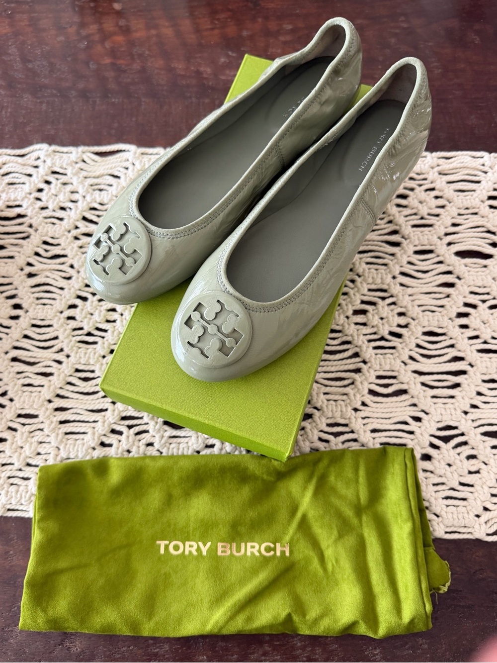 Tory Burch Reva Travel Ballet Flat in Salice - size 8 1/2 - New in Box